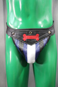 Puppy Pride Leather Jock - front view