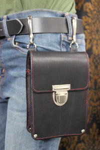 Leather Phone Case with Catch Tuck Lock - front view