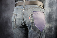Solid Color Leather Pocket Flag - front view