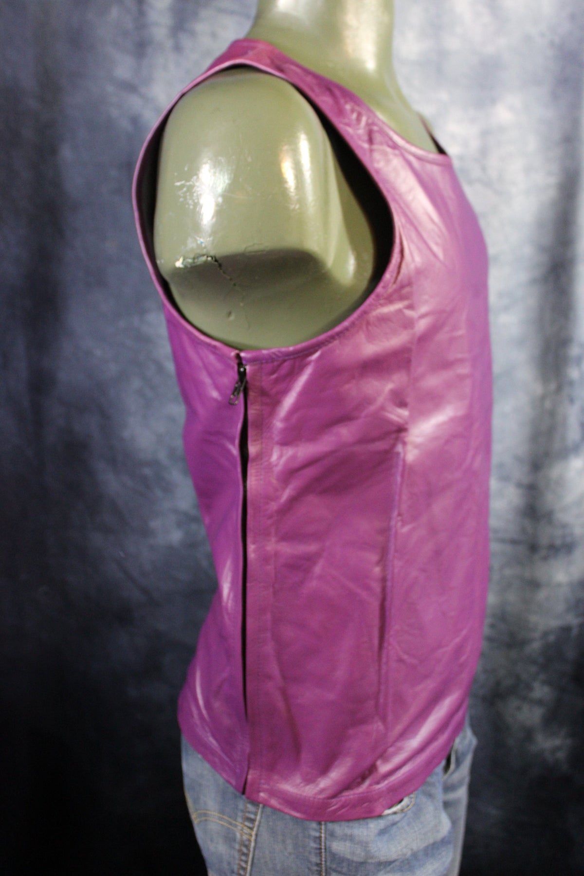 OnF Leather Tank Tops in Purple - view 4