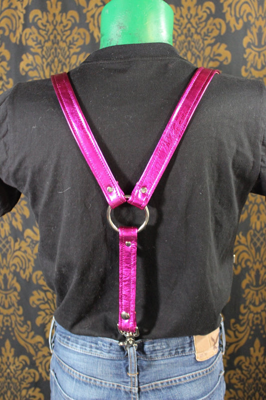 Metallic Pink Suspenders - view 2