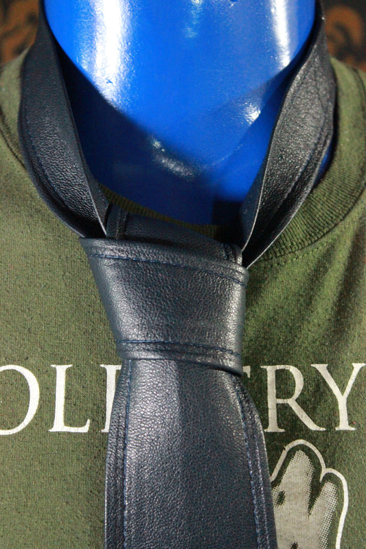 Handmade Leather Tie – Wide - view 2