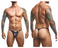 JUSTIN+SIMON Men's Underwear XSJ03 Classic Thongs Color Psycodelic - view 1