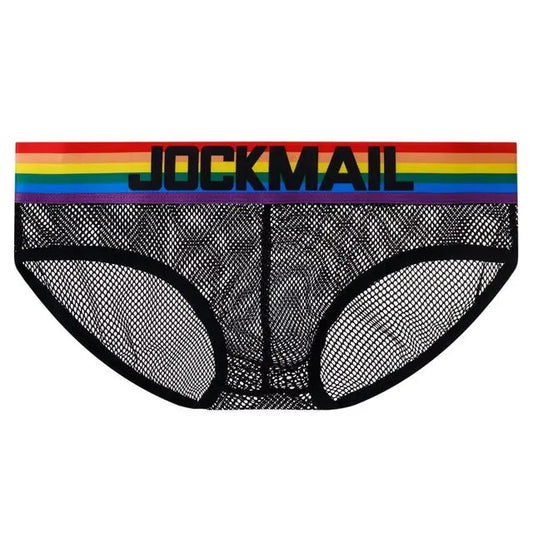 Jockmail Rainbow Mesh Briefs