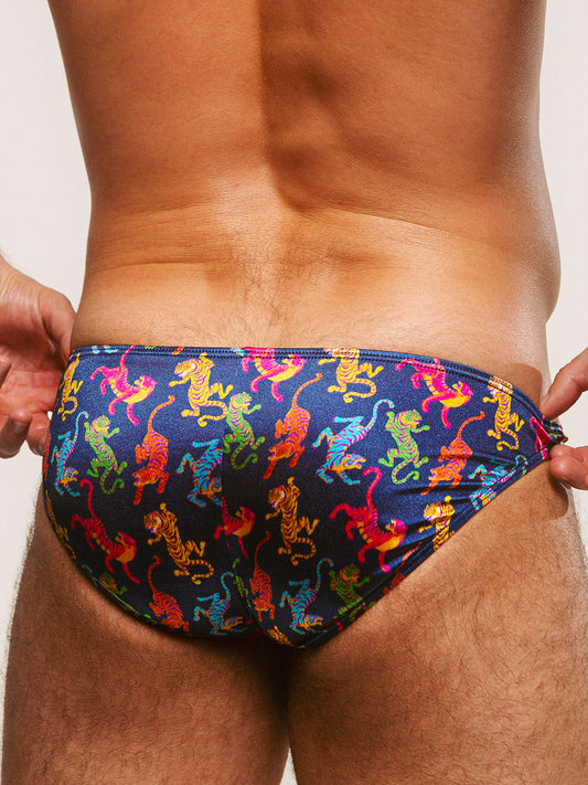 Luxe Satin Logo Strap Brief