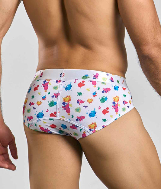 Malebasics New Hipster Brief White Splash | MEN Brief | Malebasics | OUTFAIR | OUTFAIR