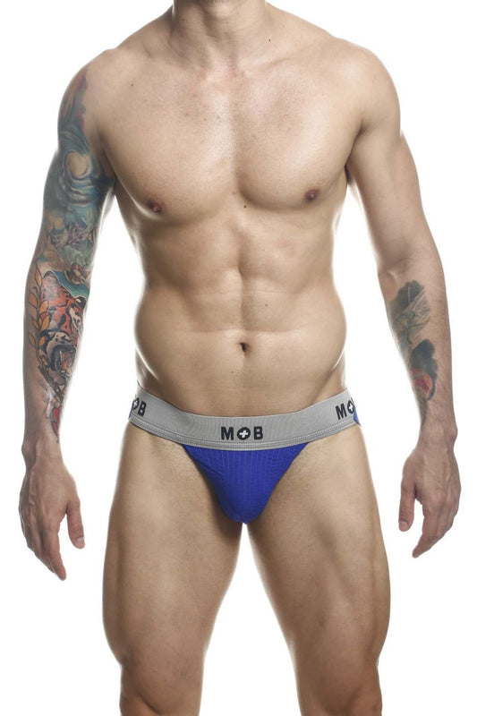MaleBasics Men's Underwear MBL107 MOB Classic Fetish Jock 3 Inches Jockstrap Color Royal