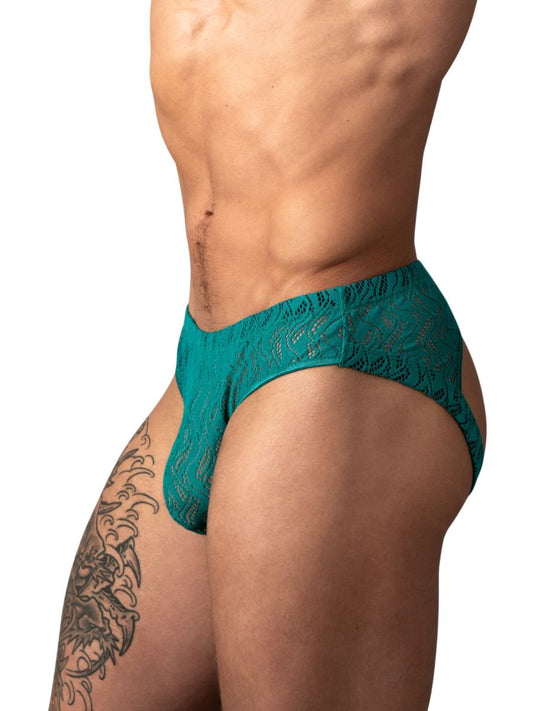 Male Power Men's Underwear 330-305 Ripple Moon Jockstrap Color Teal