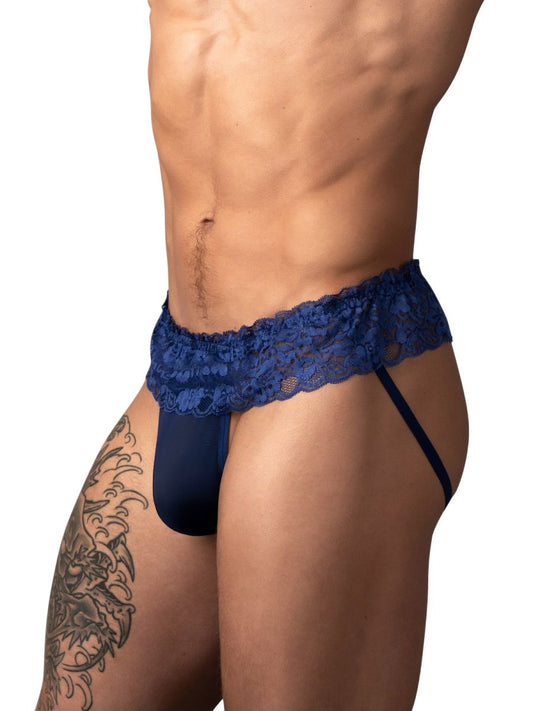 Male Power Men's Underwear 360-280 Sassy Lace Skirt Jock Color Navy
