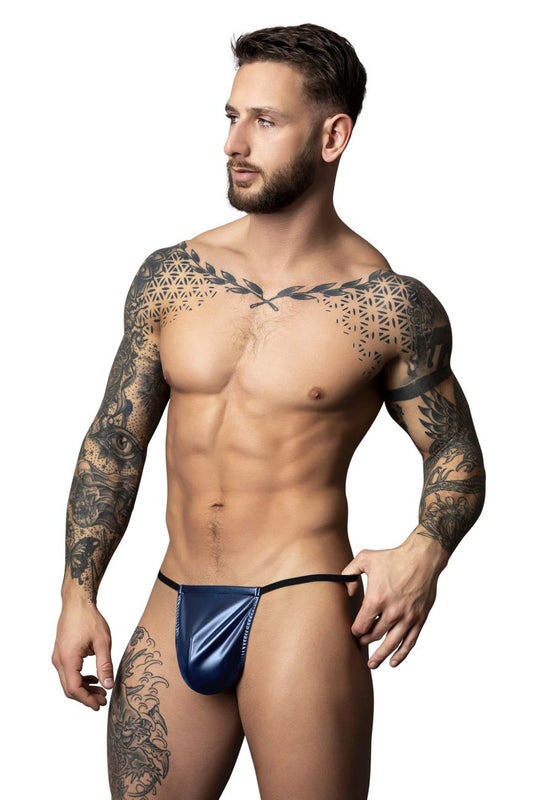 Male Power Men's Underwear 450-301 Liquid Onyx 2.0 G-String Color Blue