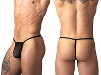 Black Mesh G-String - view 1