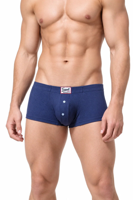 Men's Ribbed Boxer Briefs - Breathable Solid Underwear - view 2