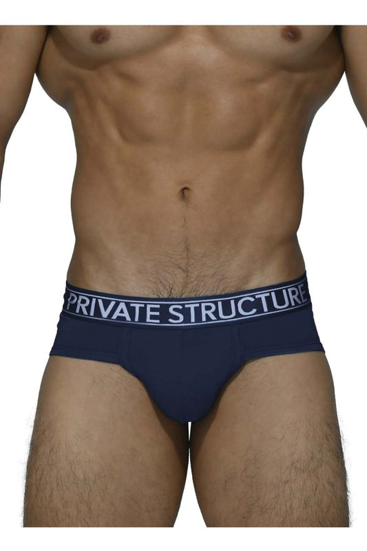 Private Structure Men's Underwear PBUZ3748 Platinum Bamboo Briefs Color Midnight Navy
