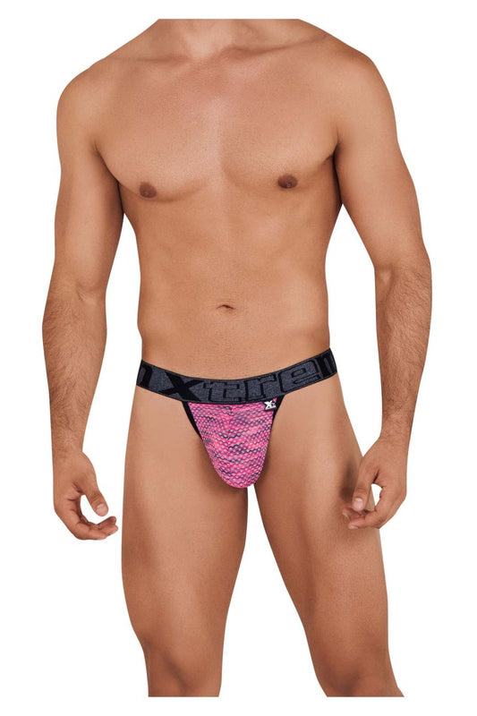 Xtremen Men's Underwear 91098X Microfiber Mesh Bikini Color Pink