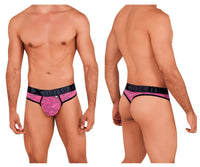 Microfiber Pink Mesh Thong - view 1