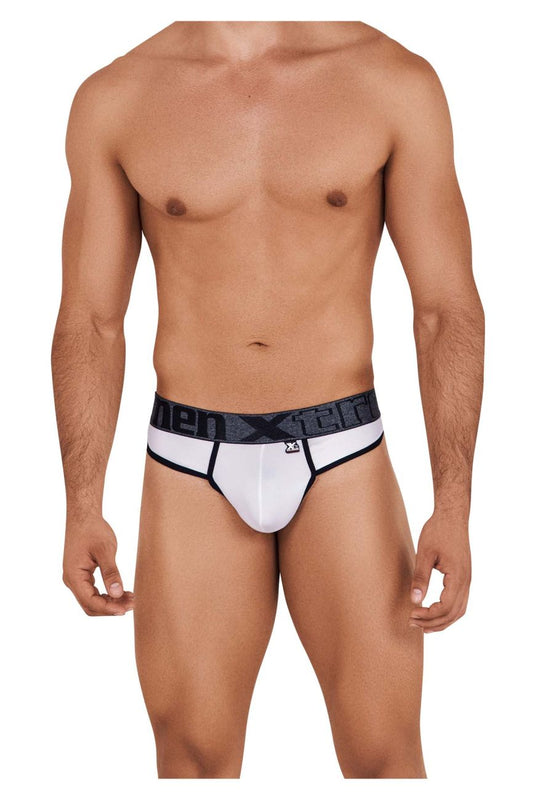 Xtremen Men's Underwear 91101X Microfiber Thongs Color White