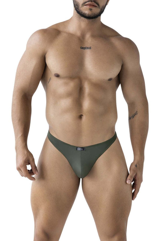 Xtremen Men's Underwear 91238 Microfiber Thongs Color Green