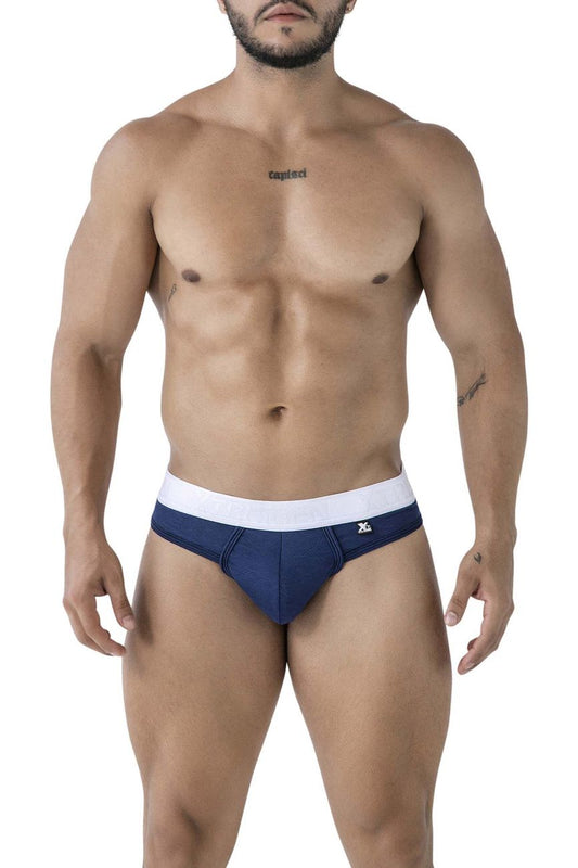 Xtremen Men's Underwear 91241 Microfiber Thongs Color Dark Blue