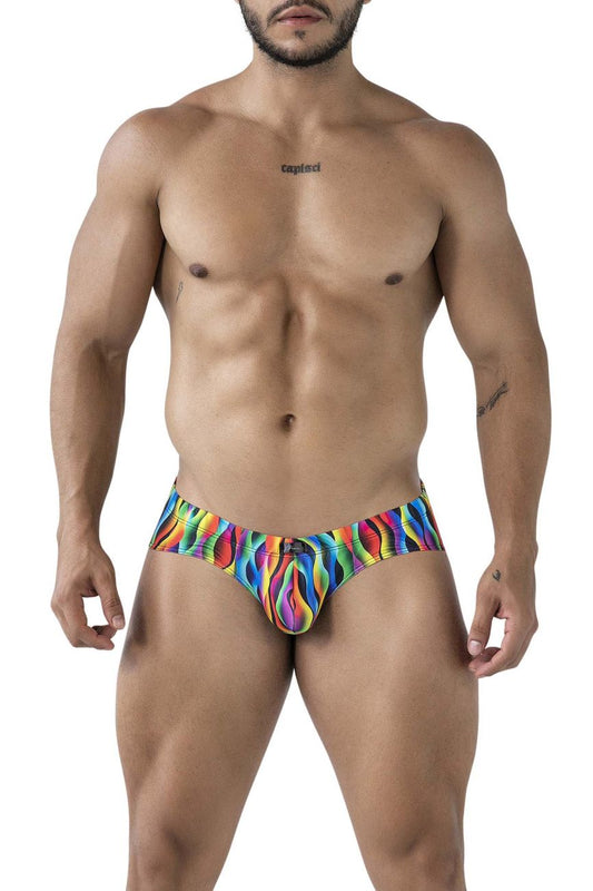 Xtremen Men's Underwear 91248 Printed Briefs Color Waves