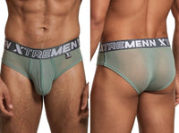 Sleek Microfiber Green Mesh Brief - view 1
