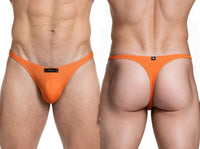 Xtremen 91266 Men's Underwear Sleek Microfiber Thongs Color Orange