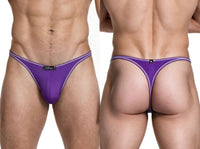 Xtremen 91275 Men's Underwear Sleek Microfiber Thongs Color Purple