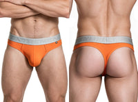 Xtremen 91281 Men's Underwear Sleek Microfiber Thongs Color Orange