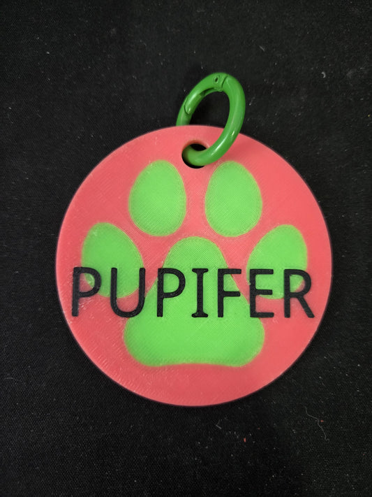 High Tech 3D Printed Puppy Paw Name Badge - view 2