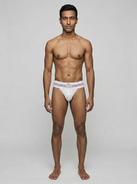 Core Jock - Classic White 3" - worn view