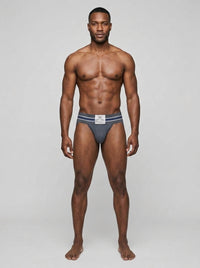 Core Jock - Zaddy Grey 3" - worn view