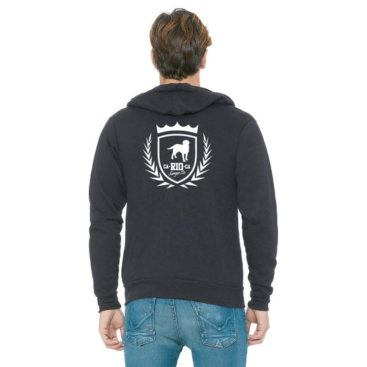 CA-RIO-CA CREST GRAY Zip Up Hoodie