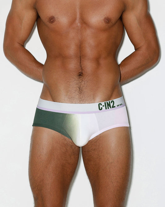 Dip Dye Mid Rise Brief Lilac Green - view 2