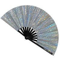 Discoteca Metallic Reflective Hand Fan - view 1