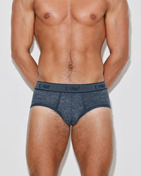 Hand Me Down Mid Rise Brief Nautical Navy - front view