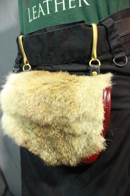 Colored Leather and fur Sporan - view 2