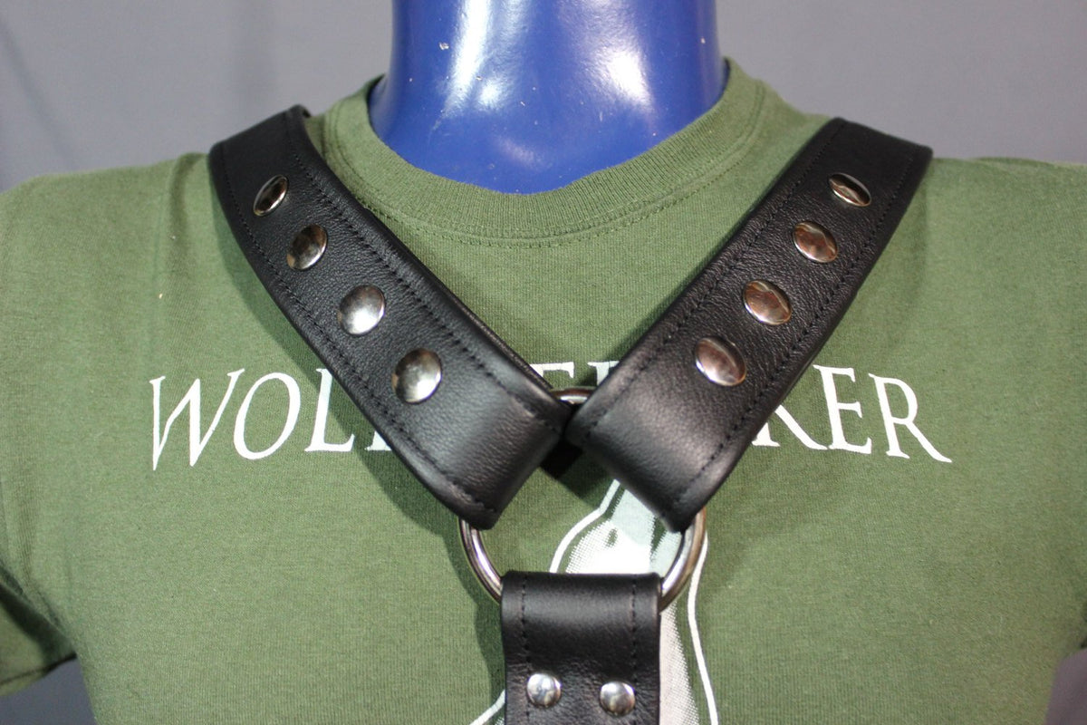 Classic Black Extended X Harness, Soft Leather Strapping - view 5