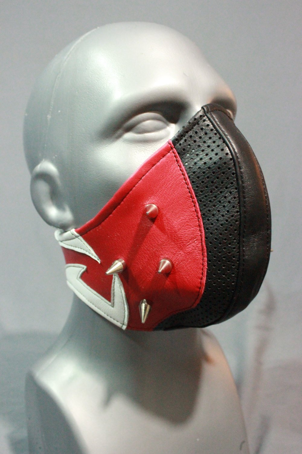 Black and Red Half Face Shield - view 5