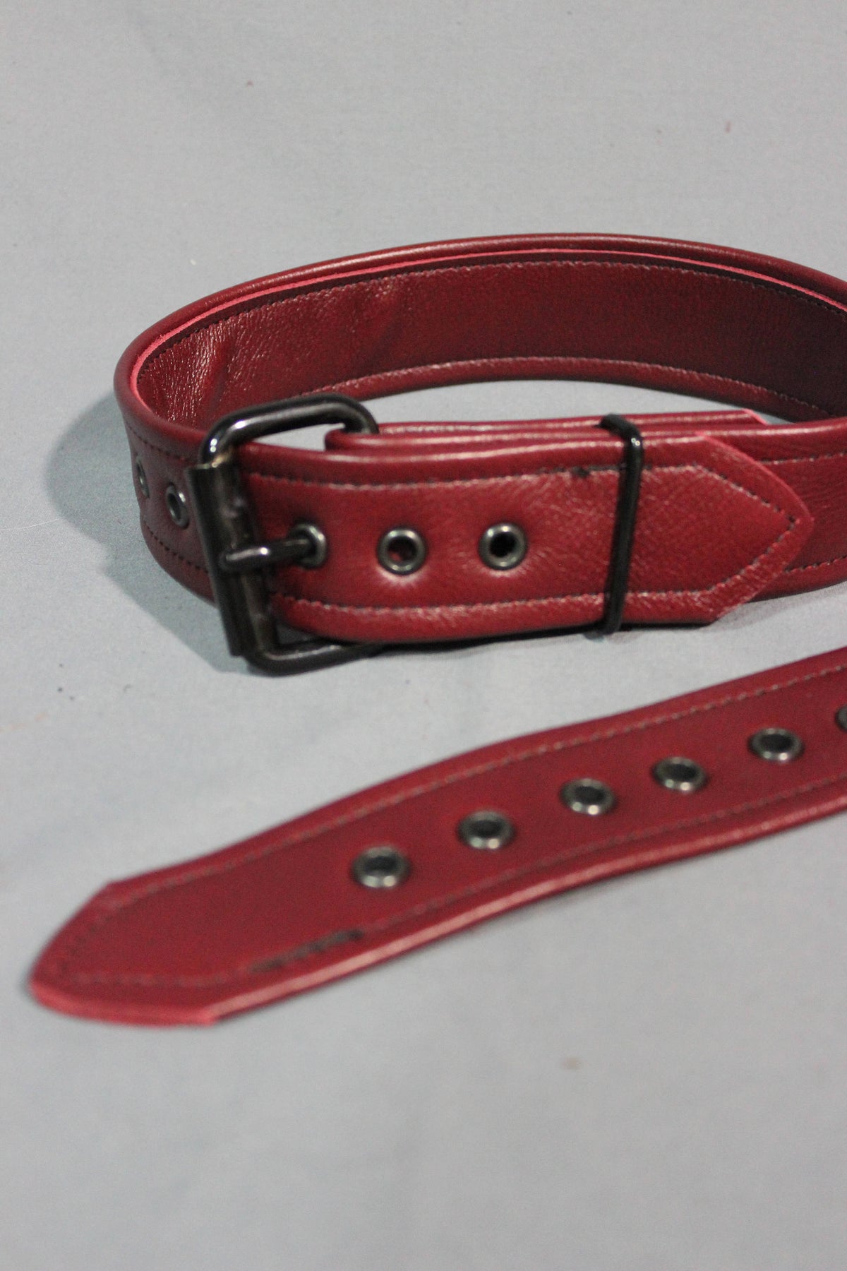 Burgundy Buckled Armbands - view 4