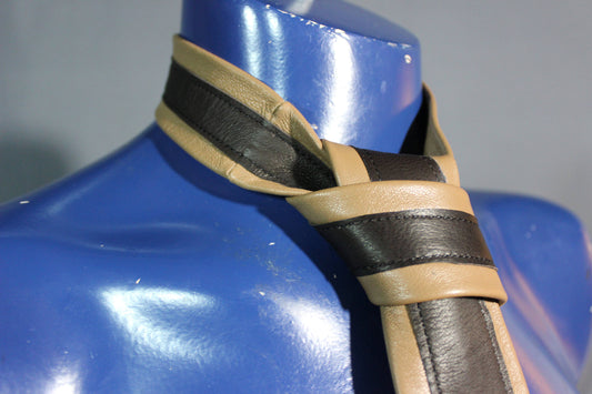 Two Tone Leather Tie - view 2