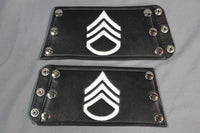 Wrist Bracer with Military Insignia - PAIR of Bracers. - front view