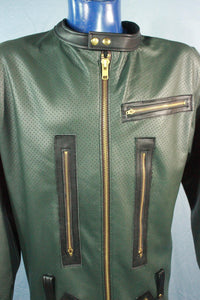 Sir Tom Matt's Collection - Perforated Leather Jumpsuit - front view