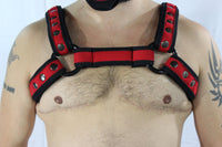 Pupskinz Custom Two Toned Neoprene Bulldog Harness - front view
