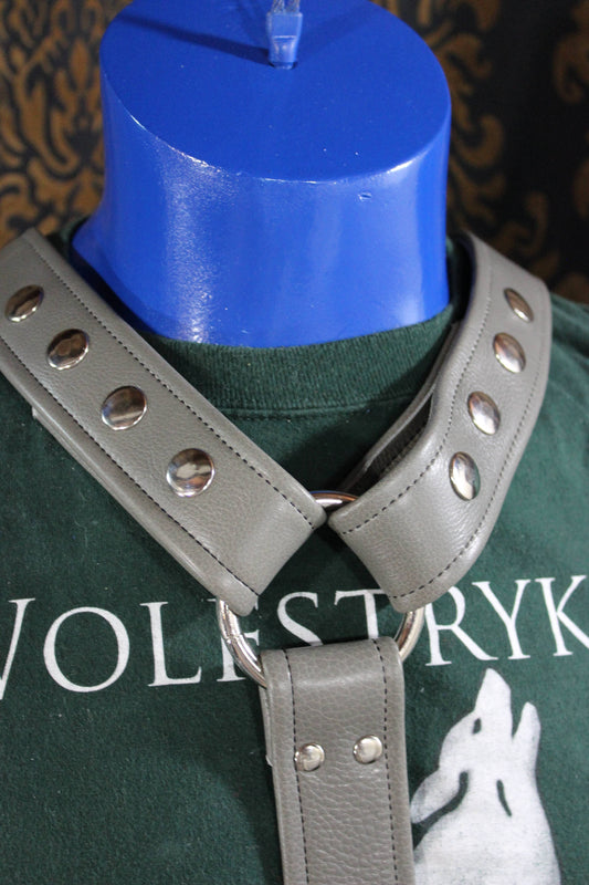 Classic Gray Extended X Harness, Soft Leather Strapping - view 2