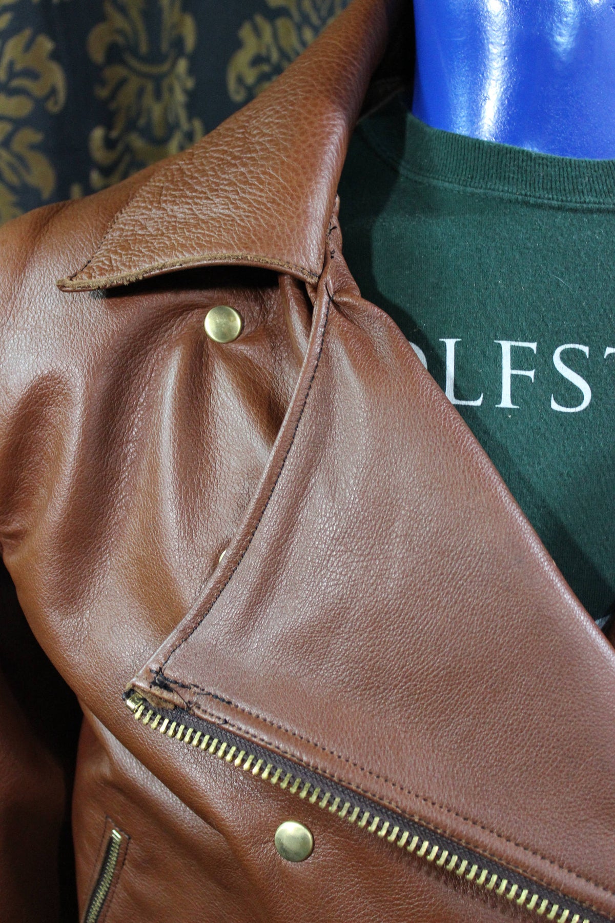 Our Biker Jacket in Cognac - view 5
