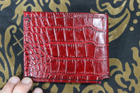 Slimline Crocodile Print Wallet - front view
