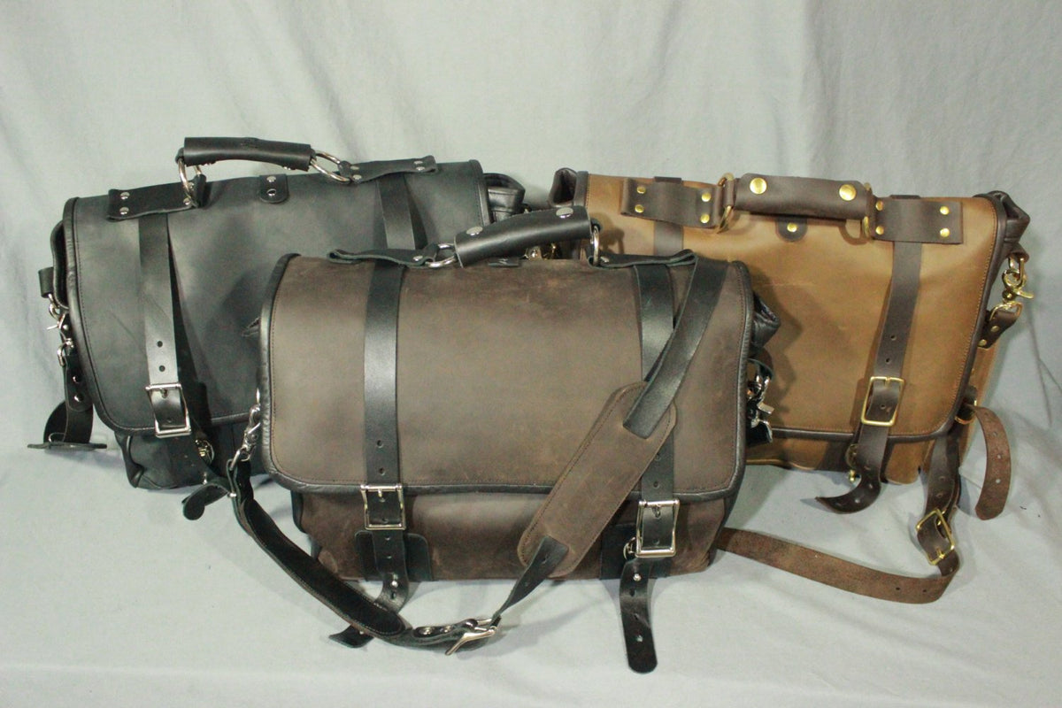Our Finest Messenger bag! Stone OIL Tanned Leather Hand Made to Last a Lifetime! Luscious Chocolate! - view 5