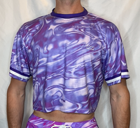 CTS Watermarble Crop- Purple