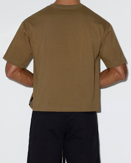 Mid Weight Cropped Boxy T-Shirt Dark Nude - view 2