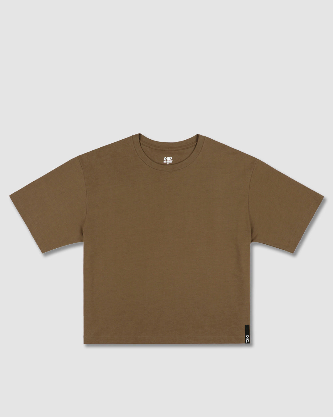 Mid Weight Cropped Boxy T-Shirt Dark Nude - view 3