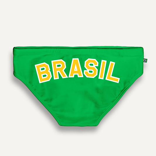 TEAM BRASIL 🇧🇷 FLAG SUNGA - Men's Designer Swimwear